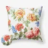 The Company Store Outdoor Printed Reversible Decorative Square Pillow In Green/pink