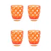 The Company Store Palazzioi Tumblers, Set Of 4 In Orange/coral