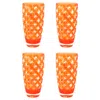 The Company Store Palazzioi Tumblers, Set Of 4 In Orange/coral