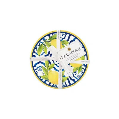 The Company Store Palermo Melamine Appetizer Plates, Set Of 4 In Blue