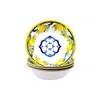 The Company Store Palermo Melamine Cereal Bowls, Set Of 4 In Blue/yellow