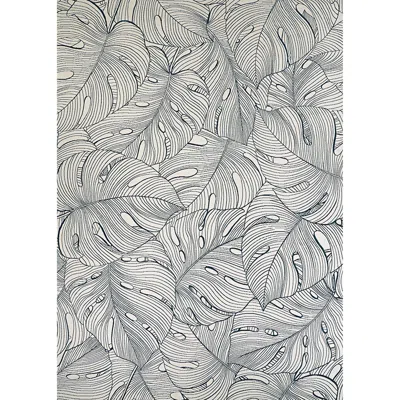 The Company Store Palm Flat Woven Outdoor Rug In Black/white