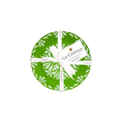 The Company Store Paloma Appetizer Plates, Set Of 4 In Green