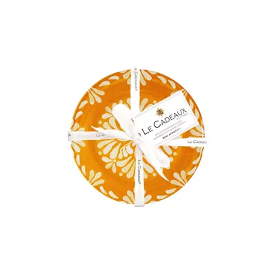 The Company Store Paloma Appetizer Plates, Set Of 4 In Orange
