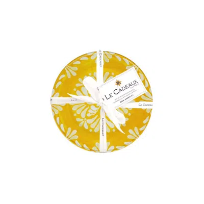The Company Store Paloma Appetizer Plates, Set Of 4 In Yellow