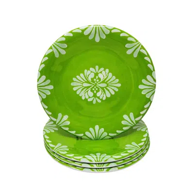 The Company Store Paloma Salad Plates, Set Of 4 In Green