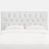 The Company Store Park Tufted Velvet Headboard In White