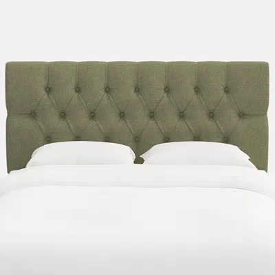 The Company Store Park Tufted Zuma Headboard In Green