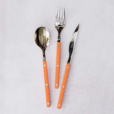 The Company Store Pastello Flatware, Set Of 3 In Orange
