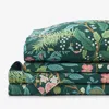 The Company Store Peacock Classic Smooth Sateen Bed Sheet Set In Green