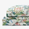The Company Store Peacock Classic Smooth Sateen Bed Sheet Set In Green/ivory