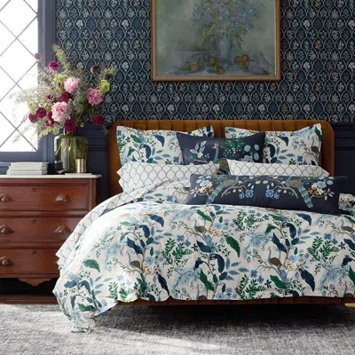 The Company Store Peacock Classic Smooth Sateen Comforter In Blue/green/teal