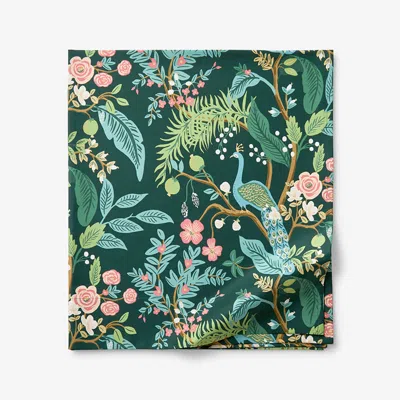 The Company Store Peacock Classic Smooth Sateen Flat Bed Sheet In Green