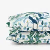 The Company Store Peacock Classic Smooth Sateen Pillowcase Set In Blue/green/teal