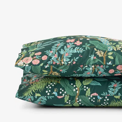 The Company Store Peacock Classic Smooth Sateen Pillowcase Set In Green