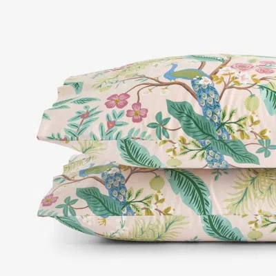 The Company Store Peacock Classic Smooth Sateen Pillowcase Set In Multi