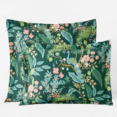The Company Store Peacock Classic Smooth Sateen Sham In Green