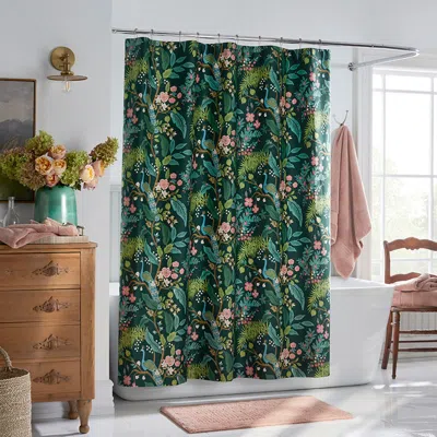 The Company Store Peacock Classic Smooth Sateen Shower Curtain In Green
