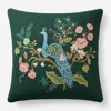 The Company Store Peacock Decorative Square Pillow Cover In Green/teal/turquoise Blue