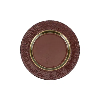 The Company Store Pelli Glass Salad Plate In Brown
