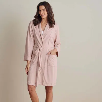 The Company Store Peruvian Cotton Embroidered Women's Robe In Pink