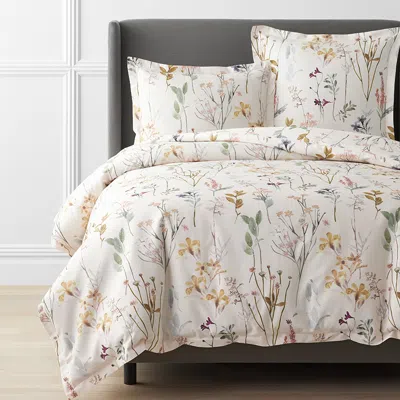 The Company Store Peyton Premium Smooth Sateen Duvet Cover In Beige