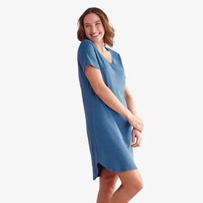 The Company Store Pima Cotton Nightgown In Blue Denim