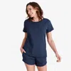 The Company Store Pima Cotton Shorts Set In Blue