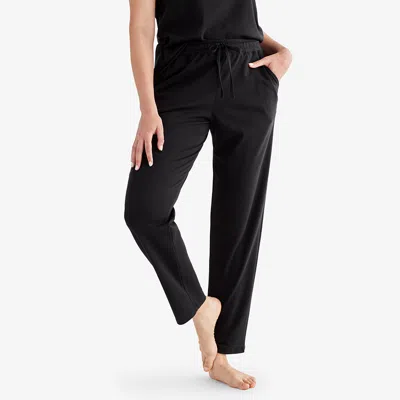 The Company Store Pima Cotton Tapered Pants In Black