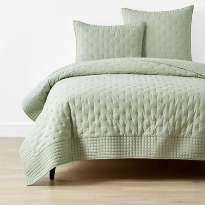 The Company Store Pintuck Quilt In Green