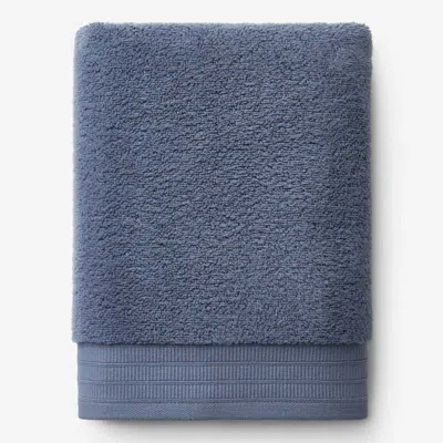 The Company Store Plush Spa Solid Bath Sheet In Blue