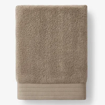 The Company Store Plush Spa Solid Bath Sheet In Brown