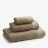 The Company Store Plush Spa Solid Washcloths, Set Of 2 In Brown