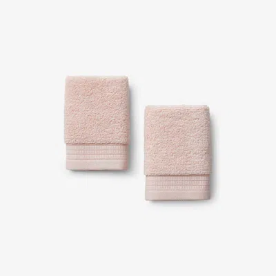 The Company Store Plush Spa Solid Washcloths, Set Of 2 In Pink