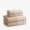 The Company Store Plush Spa Stripe 4-piece Bath & Hand Towel Set