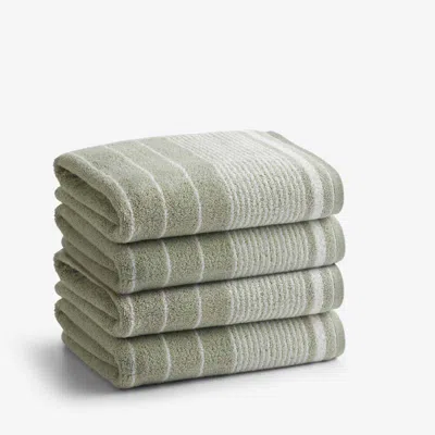 The Company Store Plush Spa Stripe 4-piece Bath Towel Set