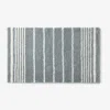 The Company Store Plush Spa Stripe Bath Rug In Blue