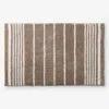 The Company Store Plush Spa Stripe Bath Rug In Brown