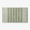 The Company Store Plush Spa Stripe Bath Rug In Green