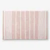 The Company Store Plush Spa Stripe Bath Rug In Pink