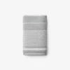 The Company Store Plush Spa Stripe Hand Towel In Gray