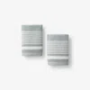 The Company Store Plush Spa Stripe Washcloths, Stripes Print, Set Of 2
