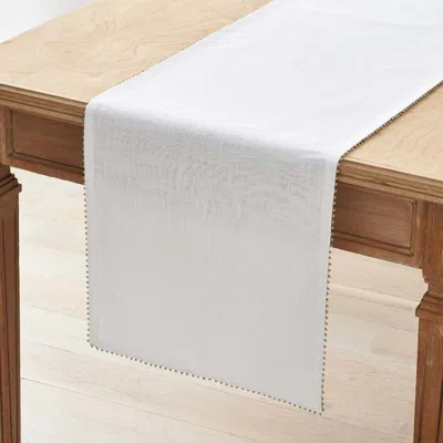 The Company Store Pom Fringe Table Runner In Multi