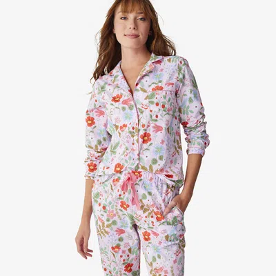 The Company Store Poplin Women's Pajama Set In Pink