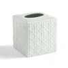 The Company Store Porcelain Lattice Tissue Box In White