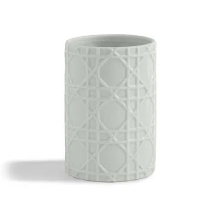 The Company Store Porcelain Lattice Tumbler In White
