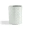 The Company Store Porcelain Lattice Waste Basket In White