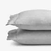 The Company Store Premium Breathable Relaxed Chambray Linen Pillowcase Set In Gray