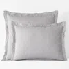 The Company Store Premium Breathable Relaxed Chambray Linen Sham In Gray