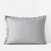 The Company Store Premium Breathable Relaxed Linen Sham In Gray